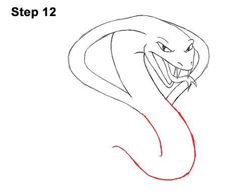 Draw Cartoon Cobra Snake 12 Draw Cartoon Mean Angry Cobra Snake 12
