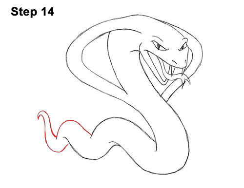 Draw Cartoon Cobra Snake 14 Draw Cartoon Mean Angry Cobra Snake 14
