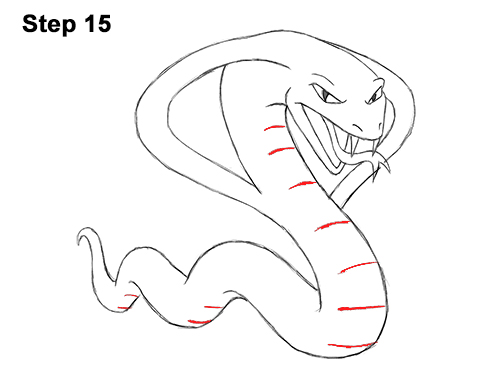 Draw Cartoon Cobra Snake 15 Draw Cartoon Mean Angry Cobra Snake 15