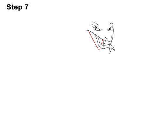 Draw Cartoon Mean Angry Cobra Snake 7