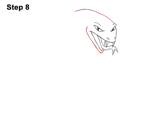 Draw Cartoon Mean Angry Cobra Snake 8