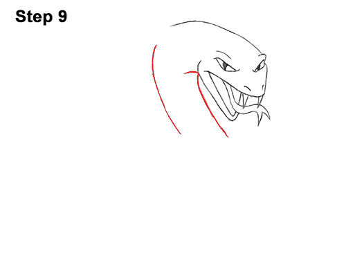Draw Cartoon Mean Angry Cobra Snake 9