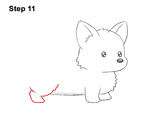 Draw a Cute Cartoon Welsh Corgi Puppy Dog 11 How to Draw Cute Cartoon Corgi Puppy Dog Chibi Kawaii 11