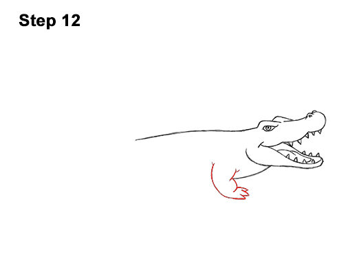 Draw a Cartoon Crocodile Alligator 12 How to Draw Angry Cartoon Crocodile Alligator Smile 12