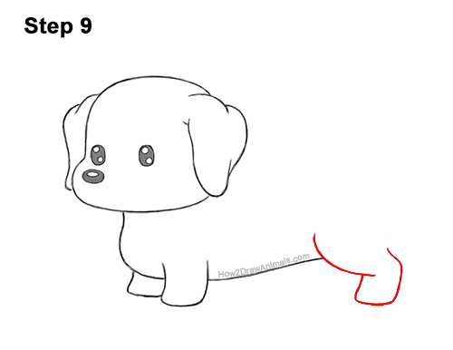 Draw a Cute Cartoon Dachshund Dog 9 How to Draw a Cute Cartoon Dachshund Wiener Puppy Dog Chibi Kawaii 9