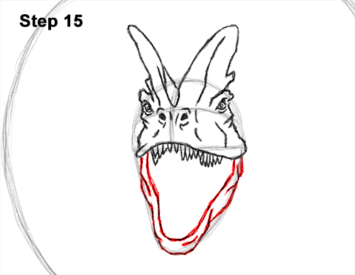 Dilophosaurus Dinosaur Drawing 15 Draw Dinosaur Dilophosaurus 15