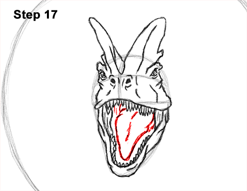 Dilophosaurus Dinosaur Drawing 17 Draw Dinosaur Dilophosaurus 17