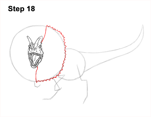 Dilophosaurus Dinosaur Drawing 18 Draw Dinosaur Dilophosaurus 18