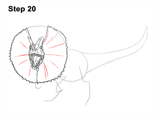 Dilophosaurus Dinosaur Drawing 20 Draw Dinosaur Dilophosaurus 20