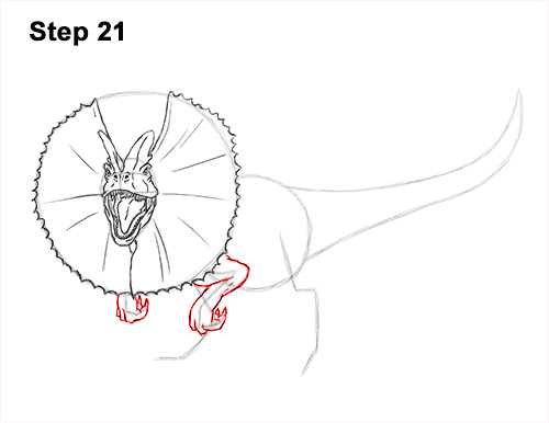 Dilophosaurus Dinosaur Drawing 21 Draw Dinosaur Dilophosaurus 21