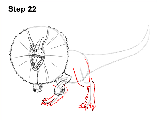 Dilophosaurus Dinosaur Drawing 22 Draw Dinosaur Dilophosaurus 22