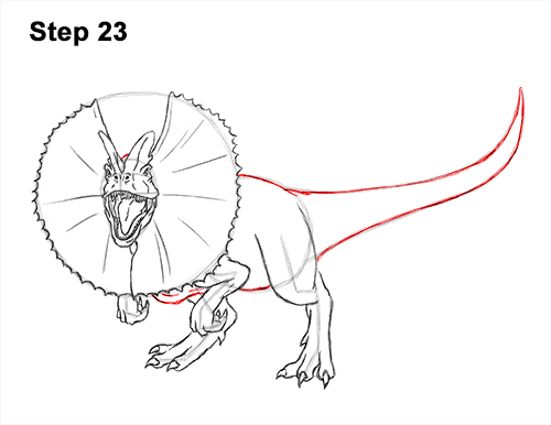 Dilophosaurus Dinosaur Drawing 23 Draw Dinosaur Dilophosaurus 23
