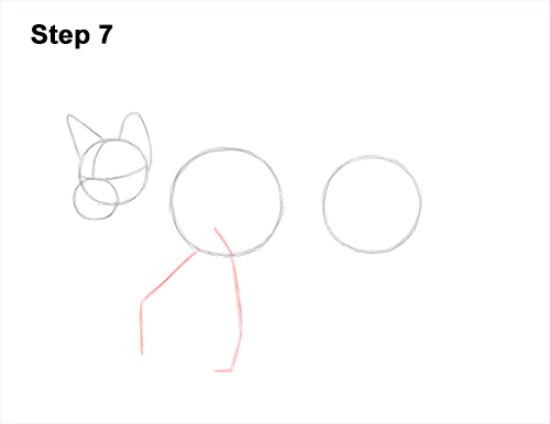 How to Draw a Side Dingo Dog Walking Australia 7