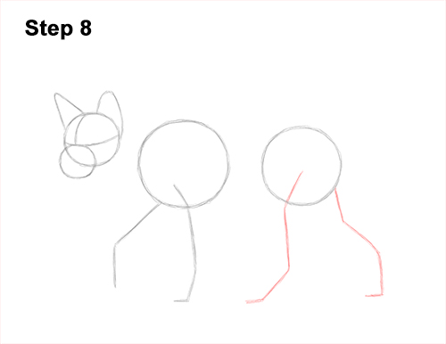 How to Draw a Side Dingo Dog Walking Australia 8