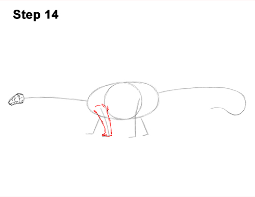 How to Draw Dinosaur Diplodocus Sauropod 14