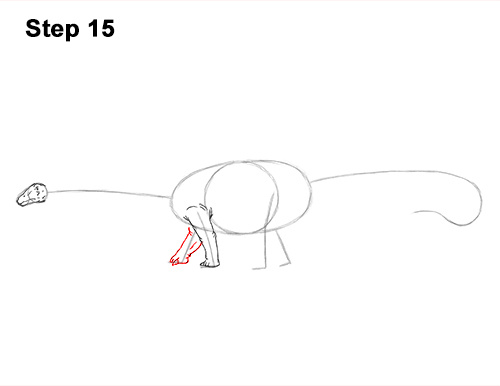 How to Draw Dinosaur Diplodocus Sauropod 15