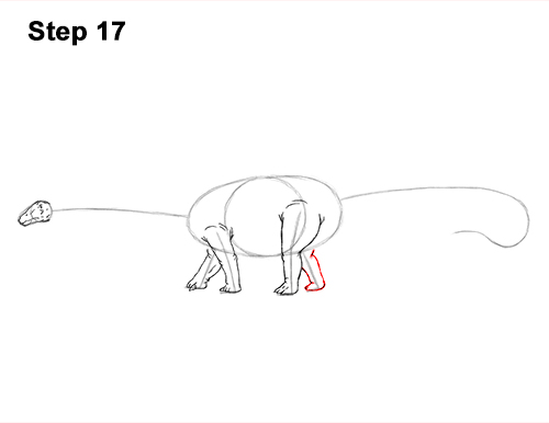 How to Draw Dinosaur Diplodocus Sauropod 17