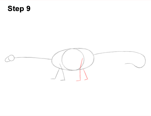 Draw Diplodocus Dinosaur 9 How to Draw Dinosaur Diplodocus Sauropod 9
