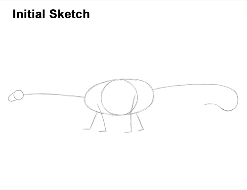 Draw Diplodocus Dinosaur Guidelines How to Draw Dinosaur Diplodocus Sauropod Guide Lines