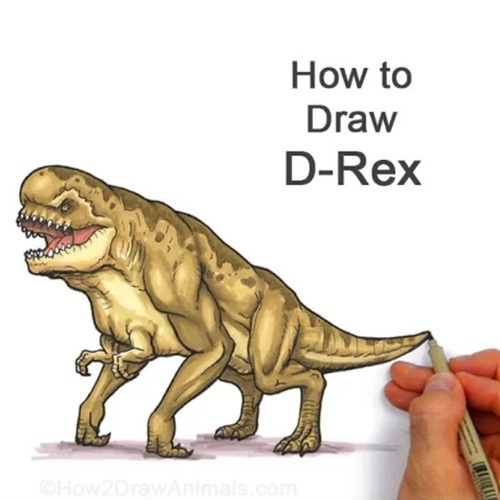 How to Draw Distortus Rex Jurassic World