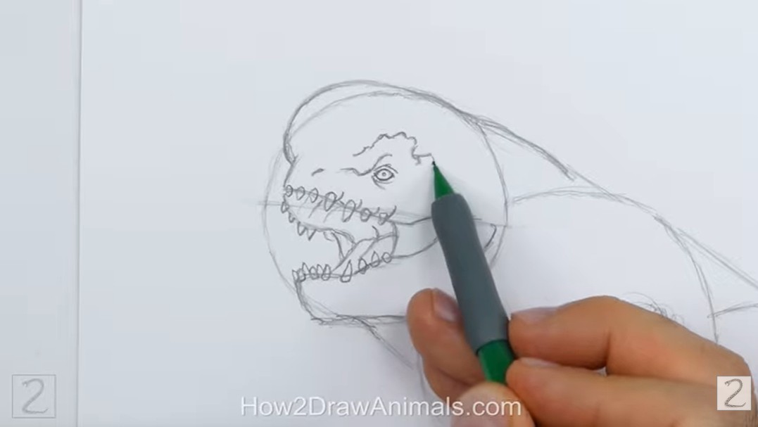 How to Draw Distortus Rex Facial Features