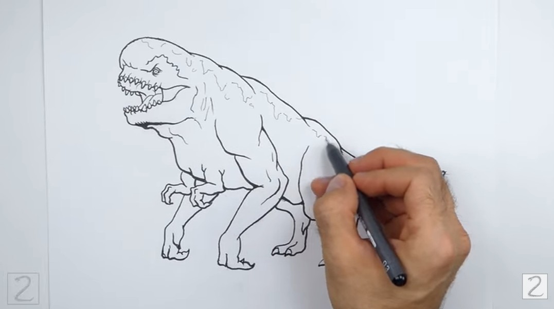 How to Draw Distortus Rex Inking