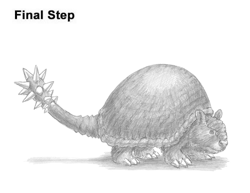 How to Draw a Doedicurus Glyptodon
