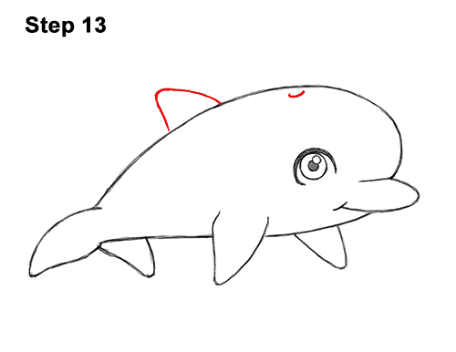 Draw a Cartoon Dolphin 13 How to Draw Cute Cartoon Dolphin 13