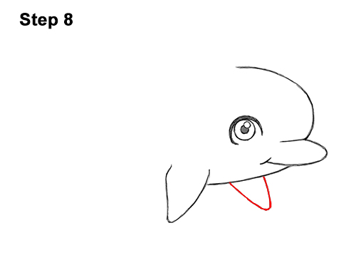 How to Draw Cute Cartoon Dolphin 8