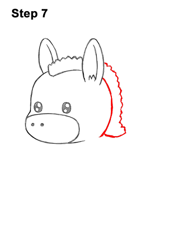 Draw a Cute Cartoon Donkey 7 How to Draw Cute Cartoon Donkey Chibi Kawaii 7