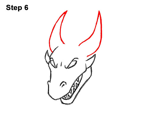 How to Draw Cool Angry Mean Cartoon Dragon 6