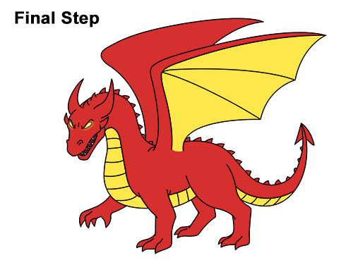 Draw a Cool Cartoon Dragon How to Draw Cool Angry Mean Cartoon Dragon