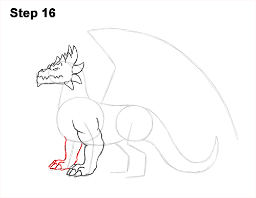 How to Draw a Spring Summer Earth Dragon 16