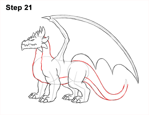 How to Draw a Spring Summer Earth Dragon 21
