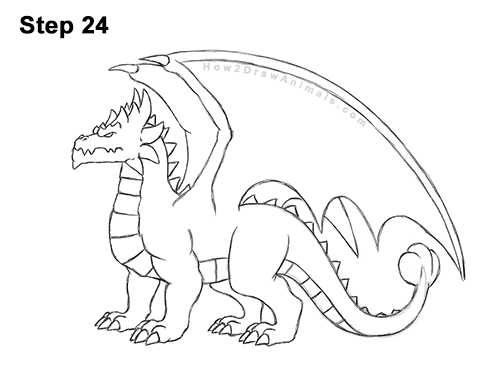 How to Draw a Spring Summer Earth Dragon 24