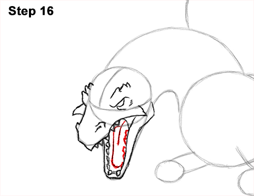 How to Draw Dragon Flying Fire Wings Flames 16