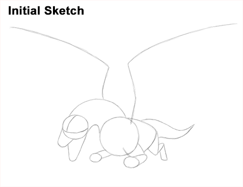 Draw a Dragon Flying Fire Sketch How to Draw Dragon Flying Fire Wings Flames Initial Sketch
