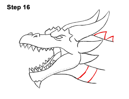 Draw Angry Cartoon Dragon Roaring 16 How to Draw a Dragon Head Roaring 16