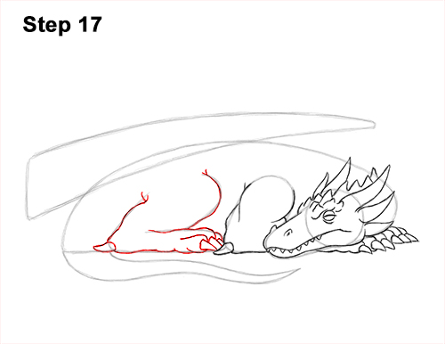 How to Draw a Dragon Sleeping Side 17