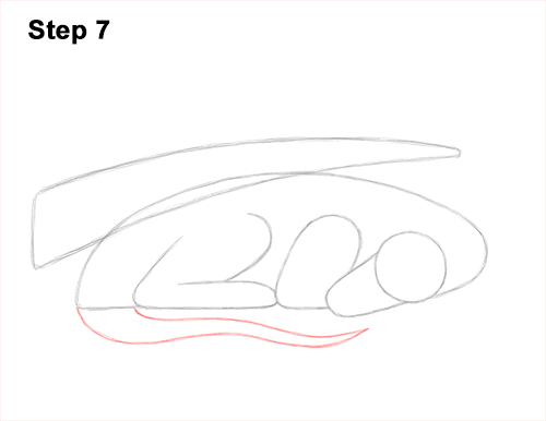 Draw Dragon Sleeping 7 How to Draw a Dragon Sleeping Side 7