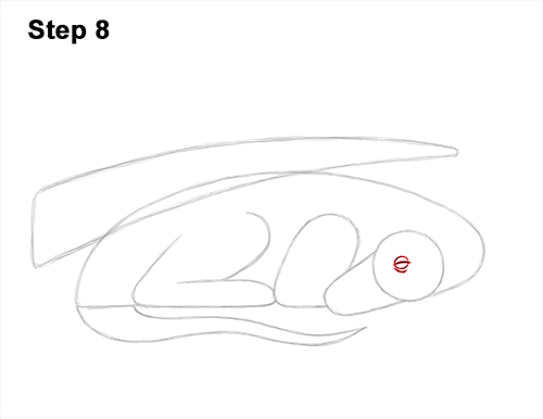 Draw Dragon Sleeping 8 How to Draw a Dragon Sleeping Side 8