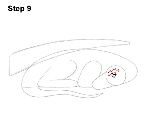 Draw Dragon Sleeping 9 How to Draw a Dragon Sleeping Side 9