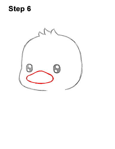 How to Draw Cute Cartoon Duck Duckling Chibi Kawaii 6