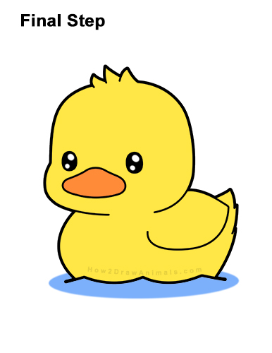 Draw a Cute Cartoon Baby Duck How to Draw Cute Cartoon Duck Duckling Chibi Kawaii