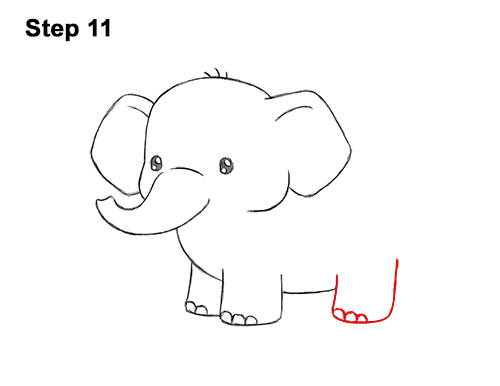 Draw a Cartoon Elephant 11 How to Draw Cute Cartoon Elephant Chibi 11