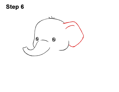 How to Draw Cute Cartoon Elephant Chibi 6