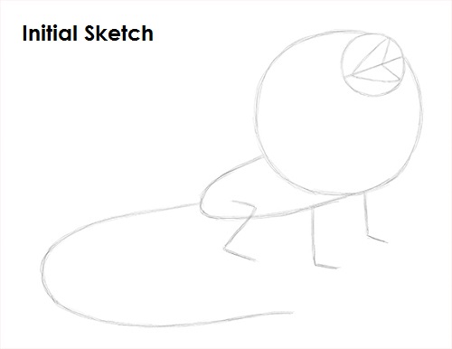 Frilled Neck Lizard Drawing Sketch Draw Frilled Neck Lizard Sketch