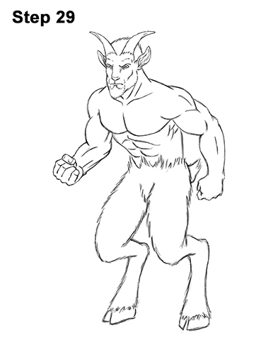 Draw Faun Satyr 29 How to Draw Mythical Mythology Faun Satyr 29