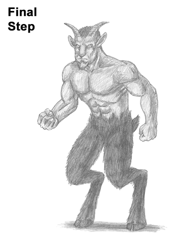 Draw Faun Satyr How to Draw Mythical Mythology Faun Satyr
