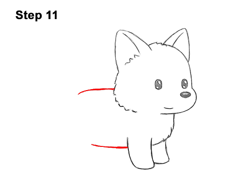 How to Draw Cute Cartoon German Shepherd Puppy Dog 11